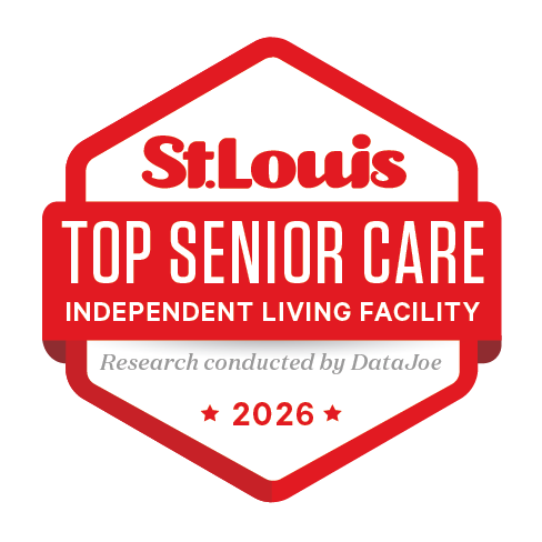 Award for Top Senior Care from St. Louis Magazine for 2026, research conducted by Data Joe.